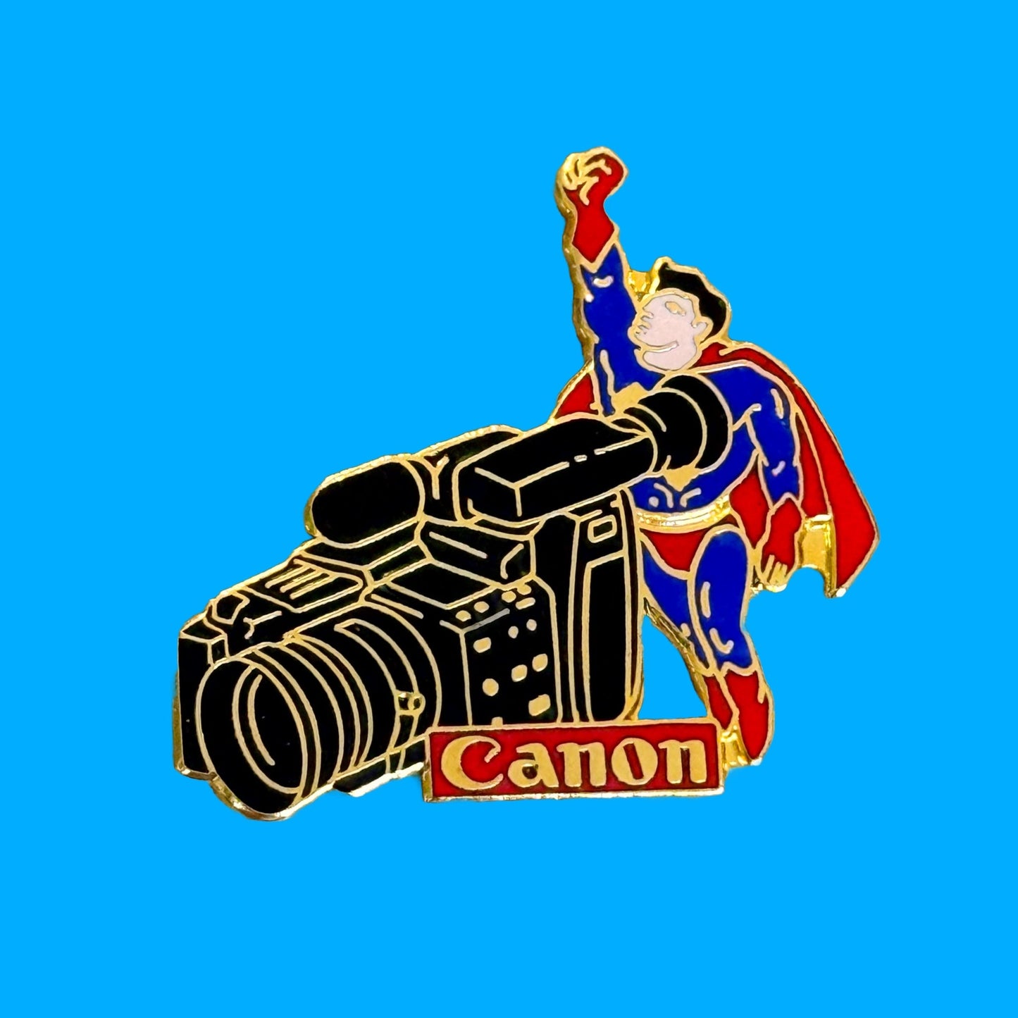 Superman Canon Camera Enamel Pin (90s) - PopCultGang
