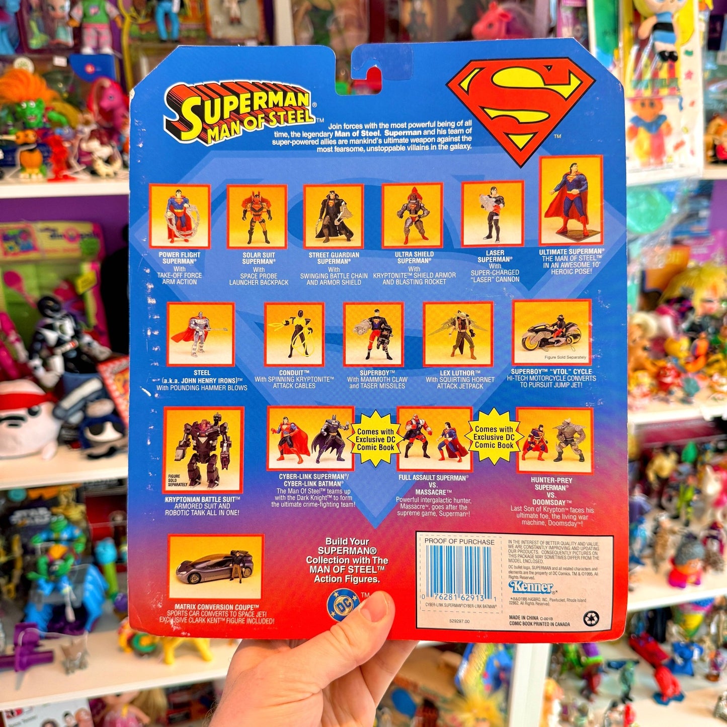Superman: Man Of Steel - Cyberlink Superman + Cyberlink Batman Action Figure Set (MOC, Kenner, 1995) - PopCultGang