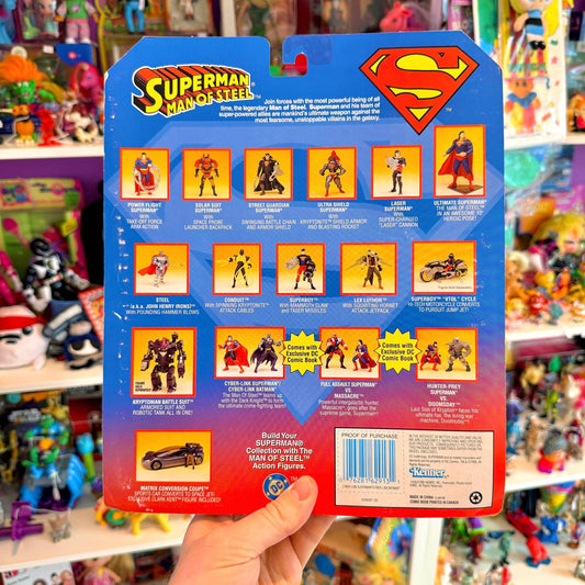 Superman: Man Of Steel - Cyberlink Superman + Cyberlink Batman Action Figure Set (MOC, Kenner, 1995) - PopCultGang