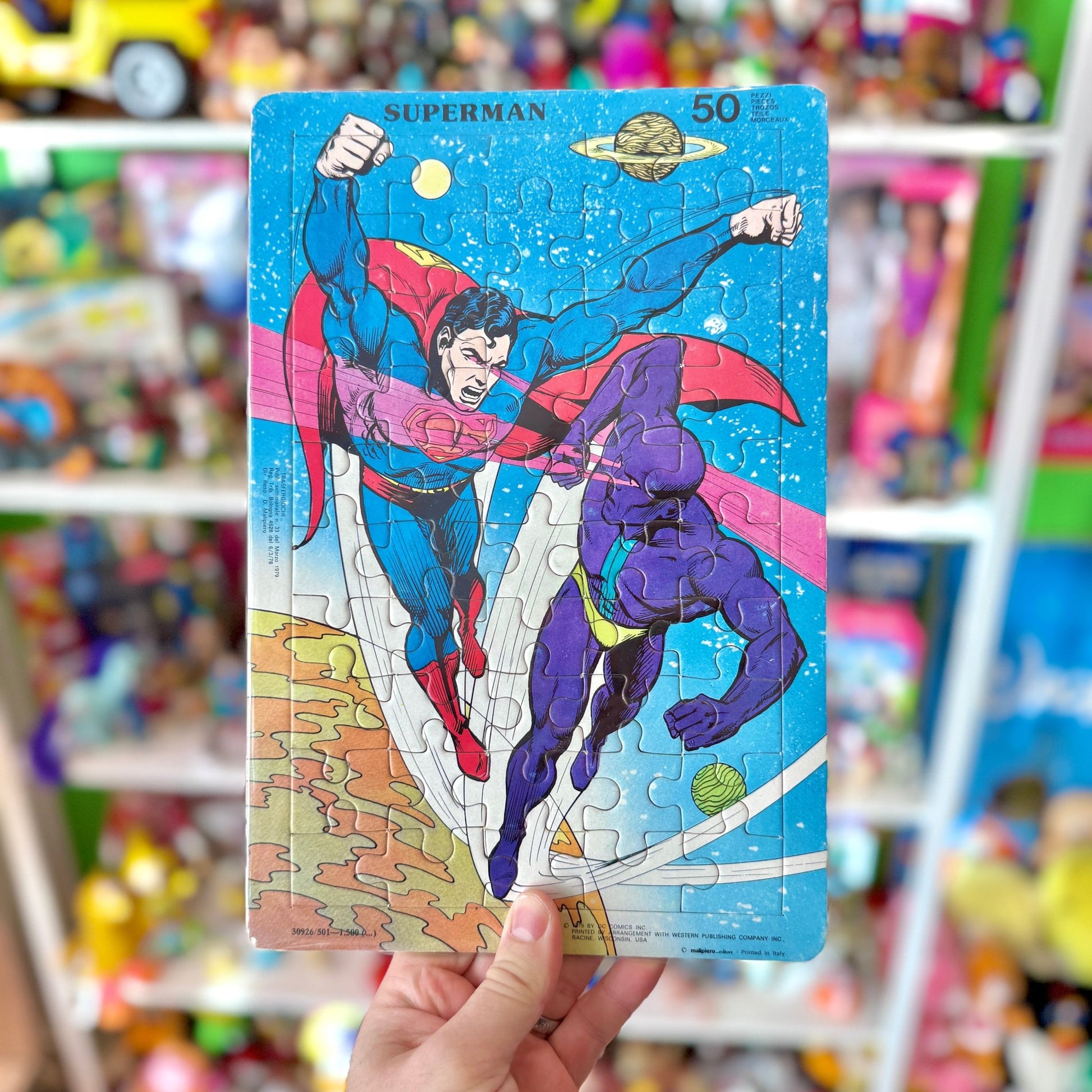 Superman Puzzle (50 pieces, Malipiero, 1979) - PopCultGang