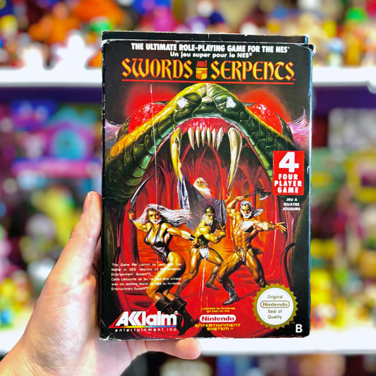 Swords & Serpents (CIB, complete in box, FRA, NES) - PopCultGang