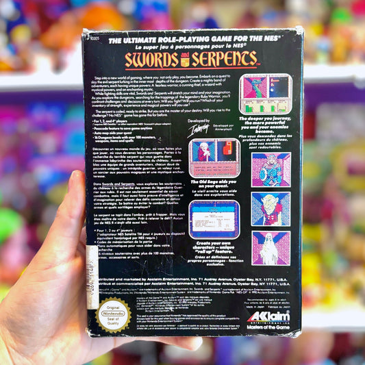 Swords & Serpents (CIB, complete in box, FRA, NES) - PopCultGang
