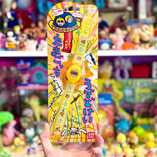 Tamagotchi Yellow Wrist Watch (MOC, 1997, Bandai) - PopCultGang