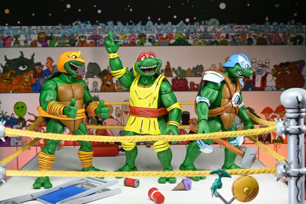 Teenage Mutant Ninja Turtles (Archie Comics) Action Figures: 4-Pack - Stump Wrestling Turtles 18 cm - PopCultGang
