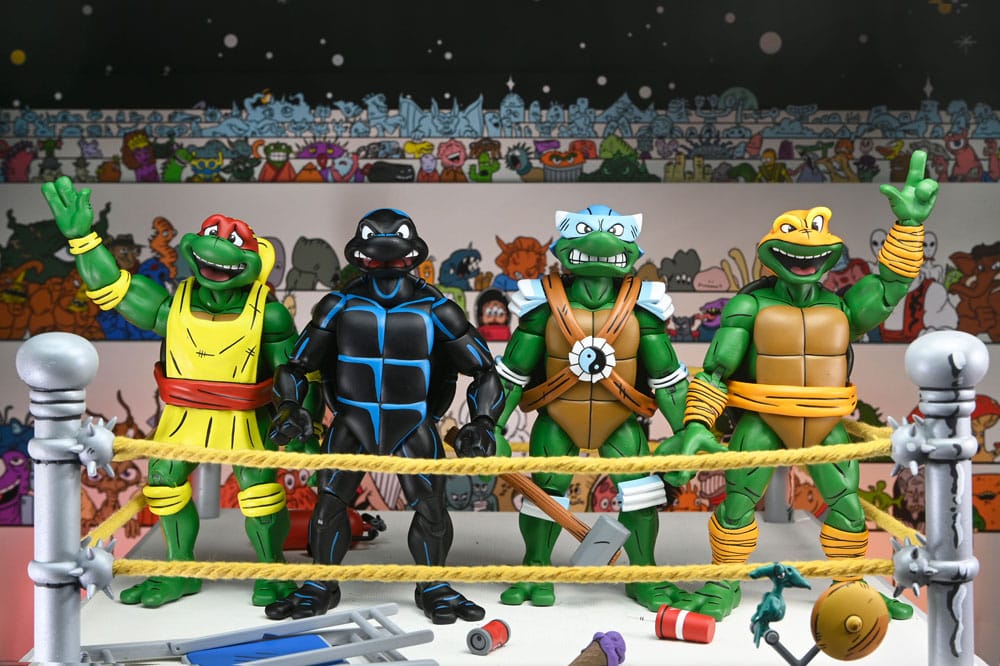 Teenage Mutant Ninja Turtles (Archie Comics) Action Figures: 4-Pack - Stump Wrestling Turtles 18 cm - PopCultGang