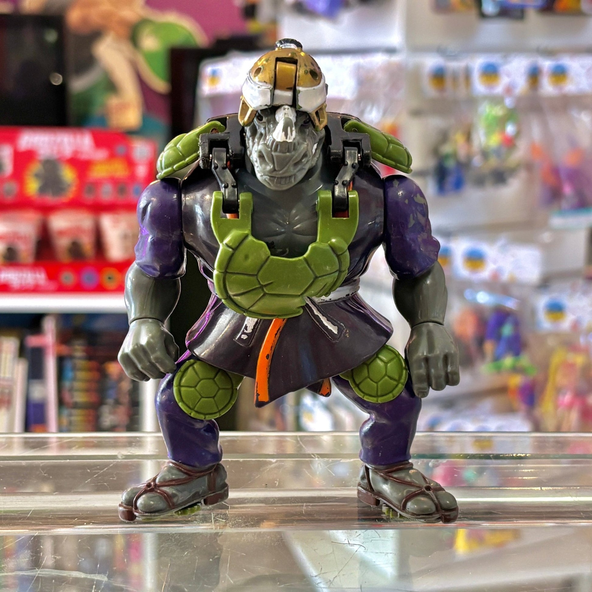 Teenage Mutant Ninja Turtles: Auto Mutations - Night Ninja Rocksteady Action Figure (1993) - PopCultGang