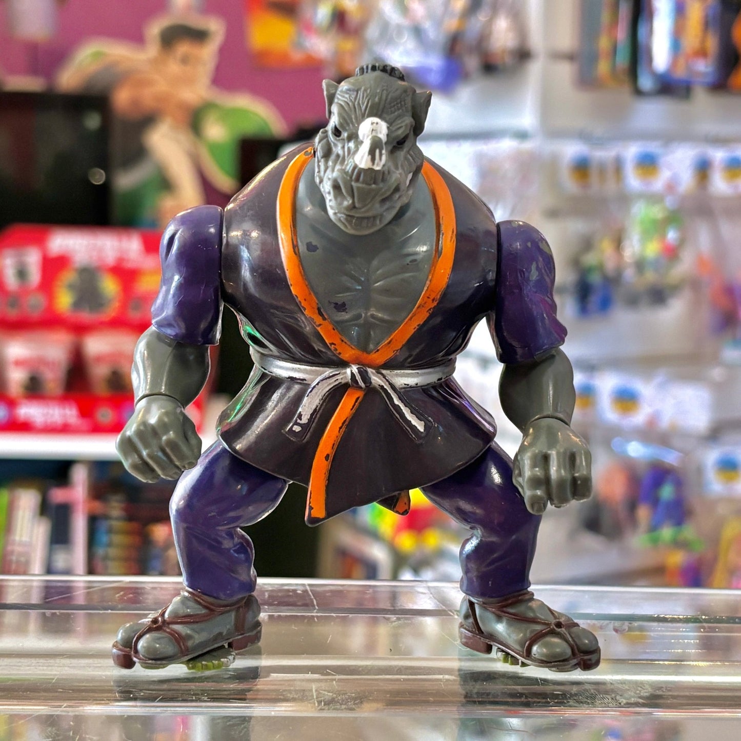 Teenage Mutant Ninja Turtles: Auto Mutations - Night Ninja Rocksteady Action Figure (1993) - PopCultGang