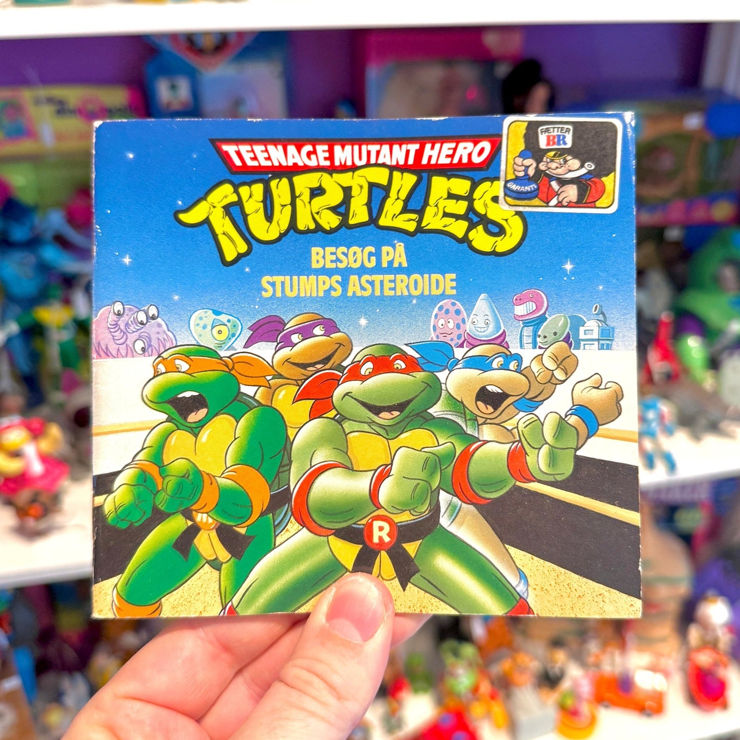 Teenage Mutant Ninja Turtles: Besøg På Stumps Asteroide (danish book, 80s) - PopCultGang