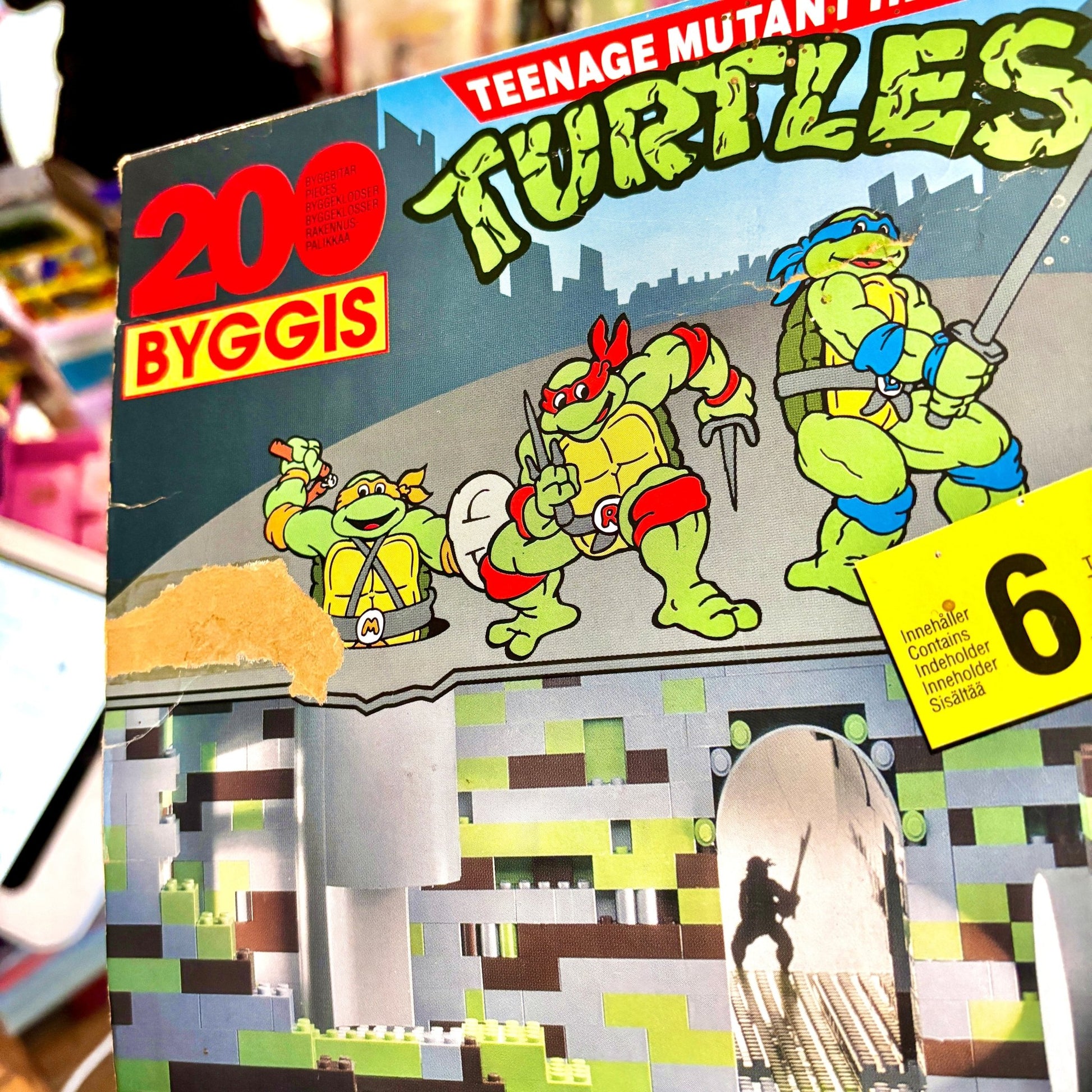 Teenage Mutant Ninja Turtles: Byggis Playset in Box (Lego clone, 1991) - PopCultGang