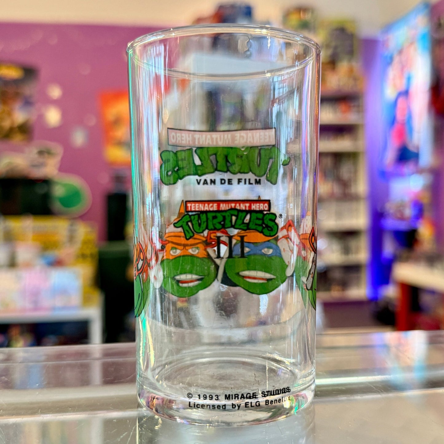 Teenage Mutant Ninja Turtles III: The Movie - Drinking Glass - Four Turtle Faces (90s) - PopCultGang
