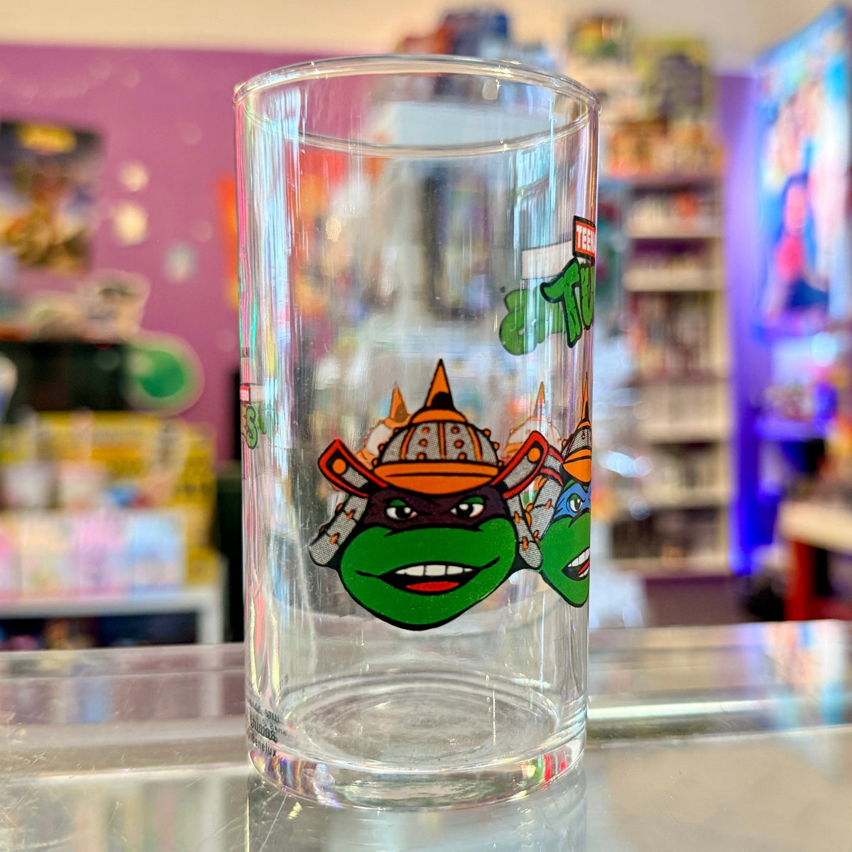 Teenage Mutant Ninja Turtles III: The Movie - Drinking Glass - Four Turtle Faces (90s) - PopCultGang