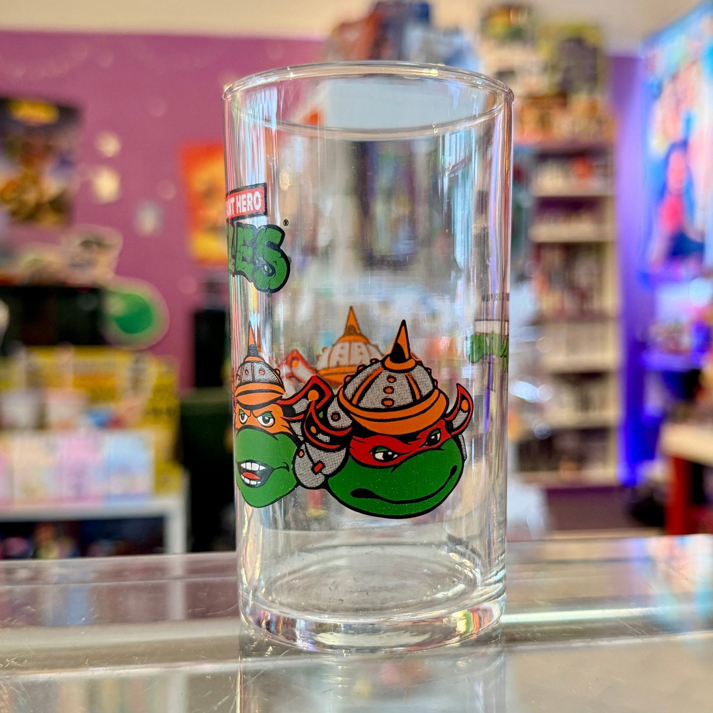 Teenage Mutant Ninja Turtles III: The Movie - Drinking Glass - Four Turtle Faces (90s) - PopCultGang