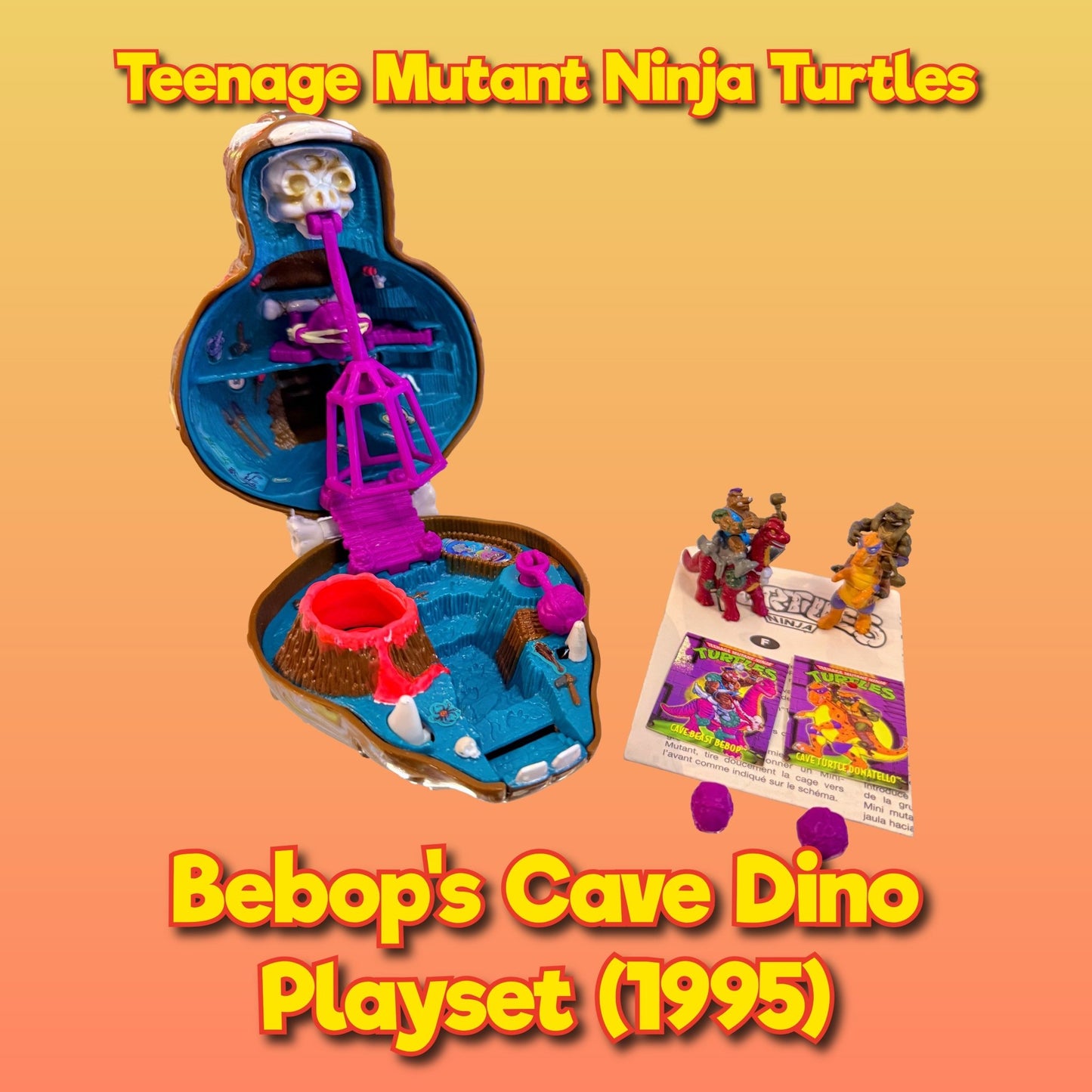 Teenage Mutant Ninja Turtles: Mini Mutants - Bebop's Cave Dino Playset (Playmates, 1995) - PopCultGang
