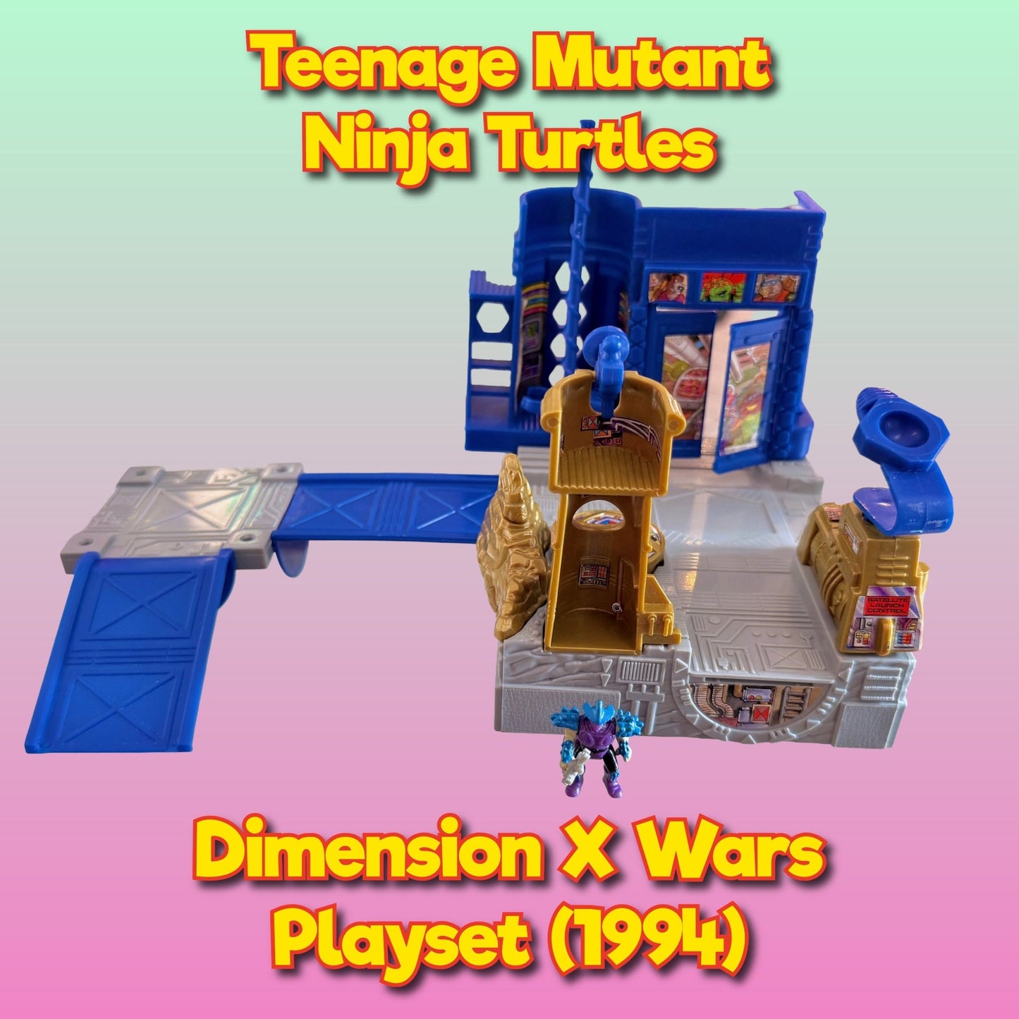 Teenage Mutant Ninja Turtles: Mini Mutants Bodacious Battlesets - Dimension X Wars Playset (Playmates, 1994) - PopCultGang