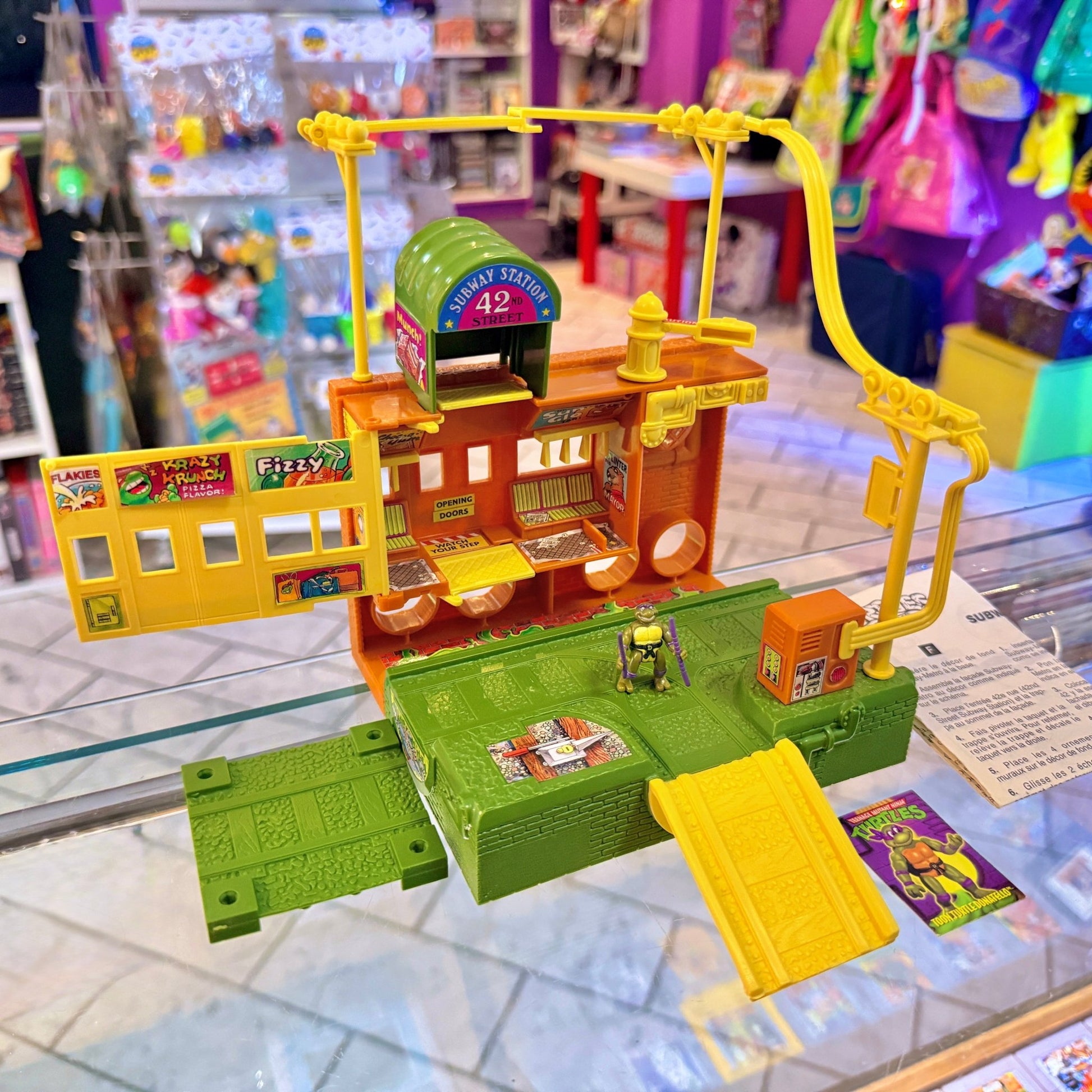 Teenage Mutant Ninja Turtles: Mini Mutants Bodacious Battlesets - Sewer Wars / Subway Metro Playset (Playmates, 1994) - PopCultGang