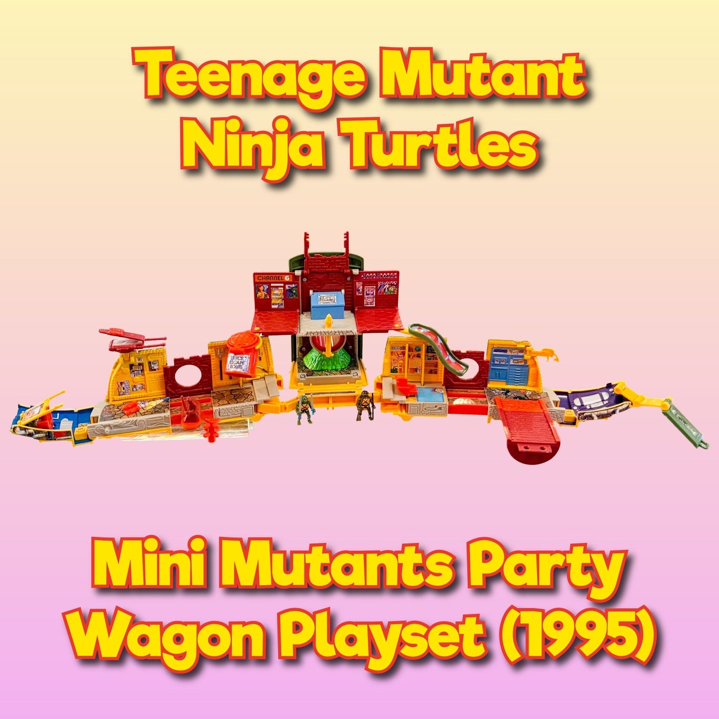 Teenage Mutant Ninja Turtles: Mini Mutants - Party Wagon Playset (Playmates, 1995) - PopCultGang