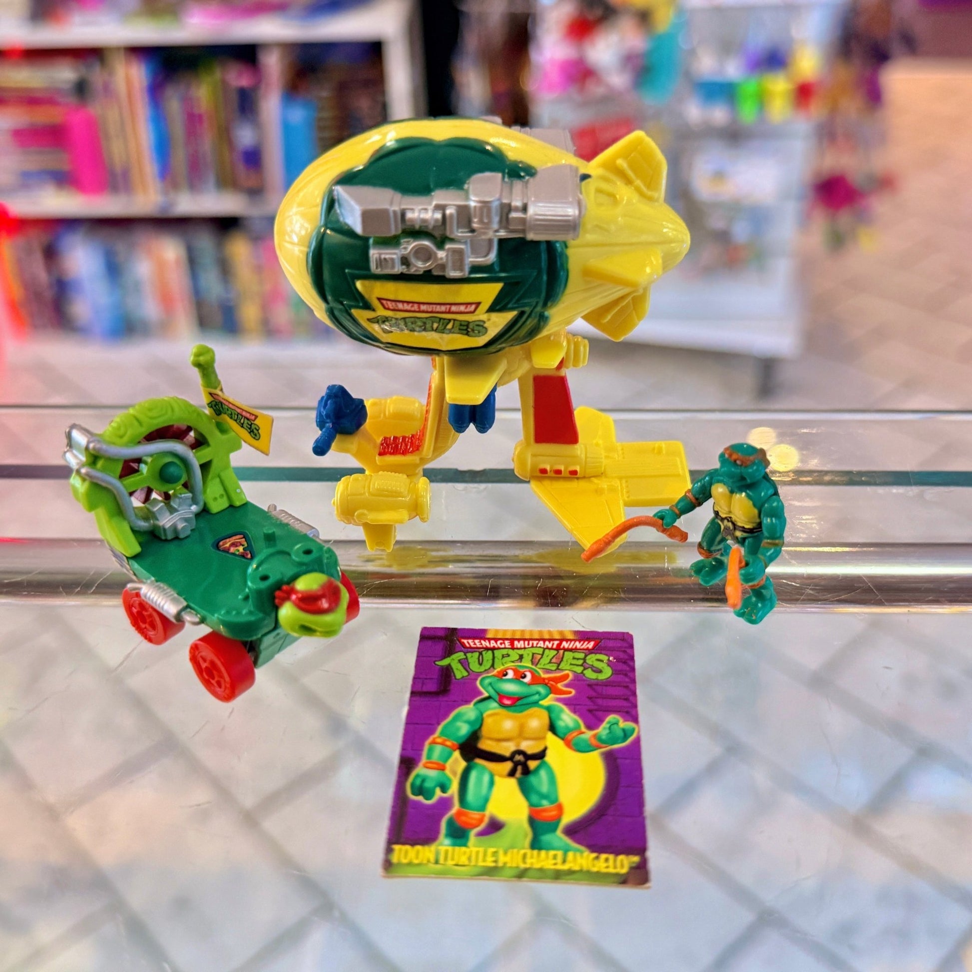 Teenage Mutant Ninja Turtles: Mini Mutants Turtle Transports -The High Flyin' & Road Raggin' Combo (Playmates, 1994) - PopCultGang