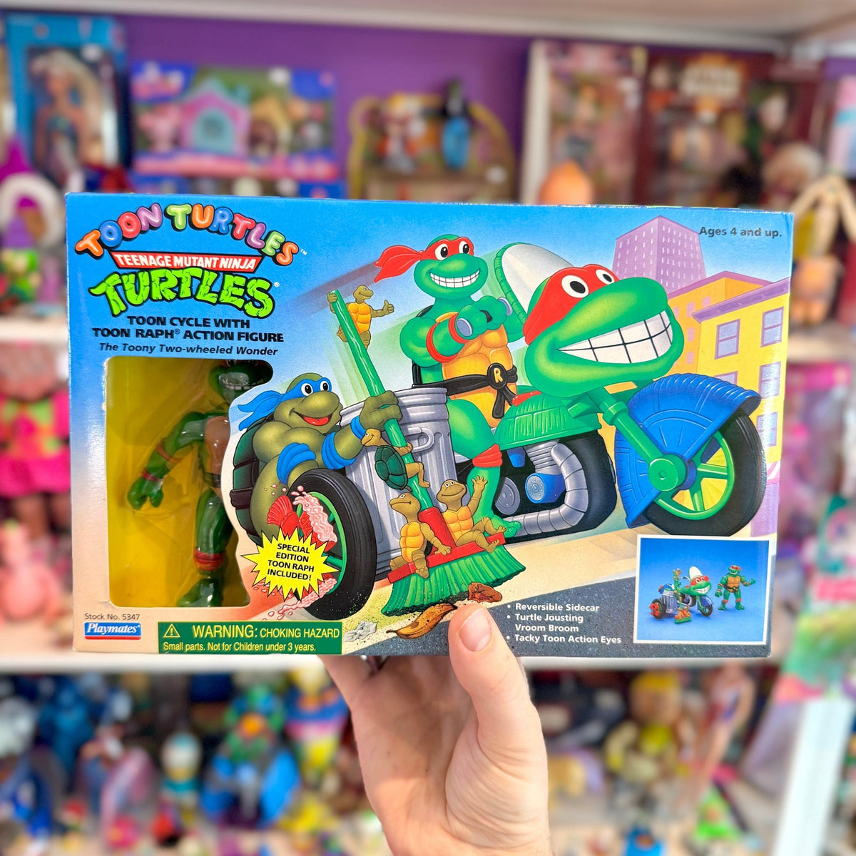 Teenage Mutant Ninja Turtles: Toon Cycle With Toon Ralph Action Figure (NIB, Playmates, 1992) - PopCultGang