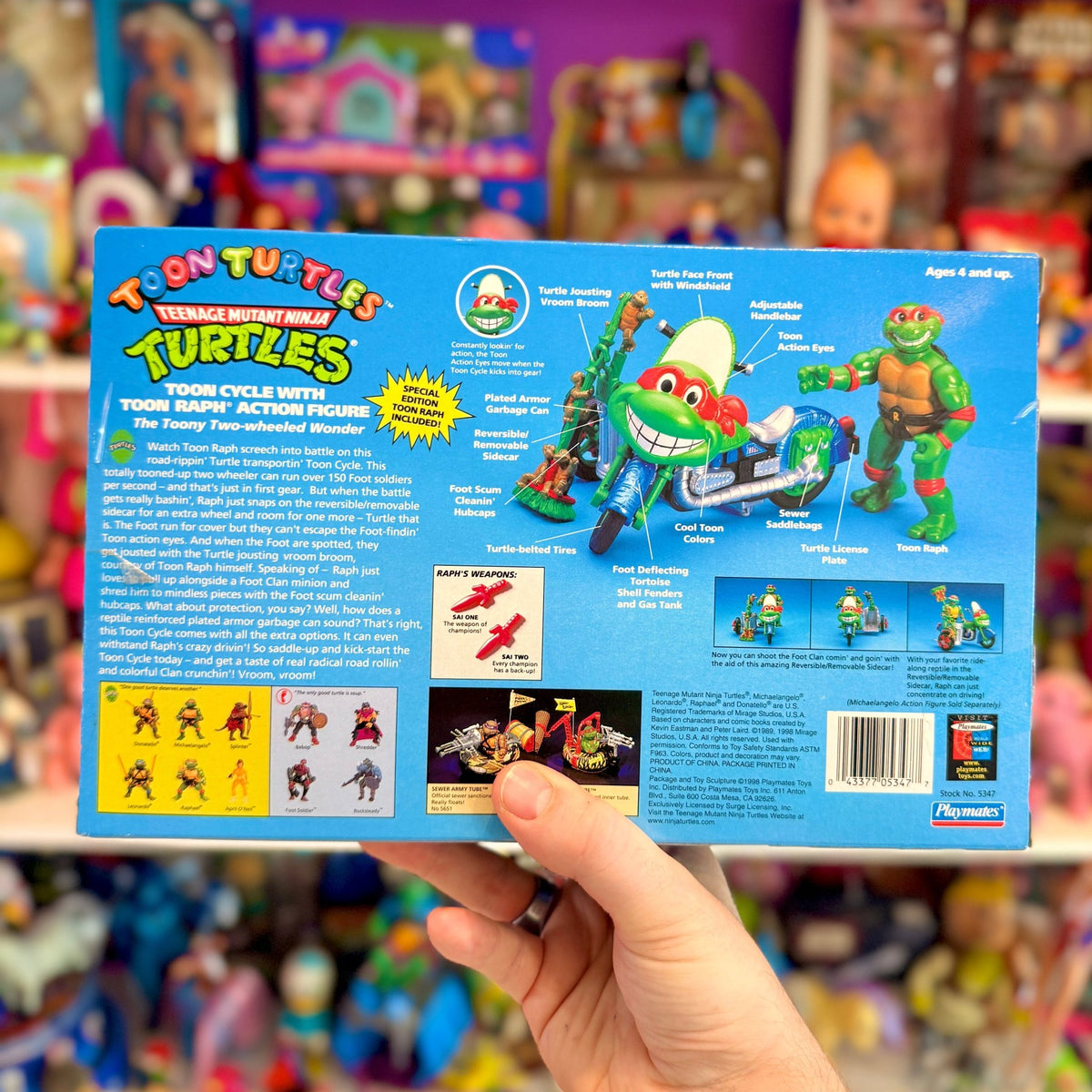 Teenage Mutant Ninja Turtles: Toon Cycle With Toon Ralph Action Figure (NIB, Playmates, 1992) - PopCultGang