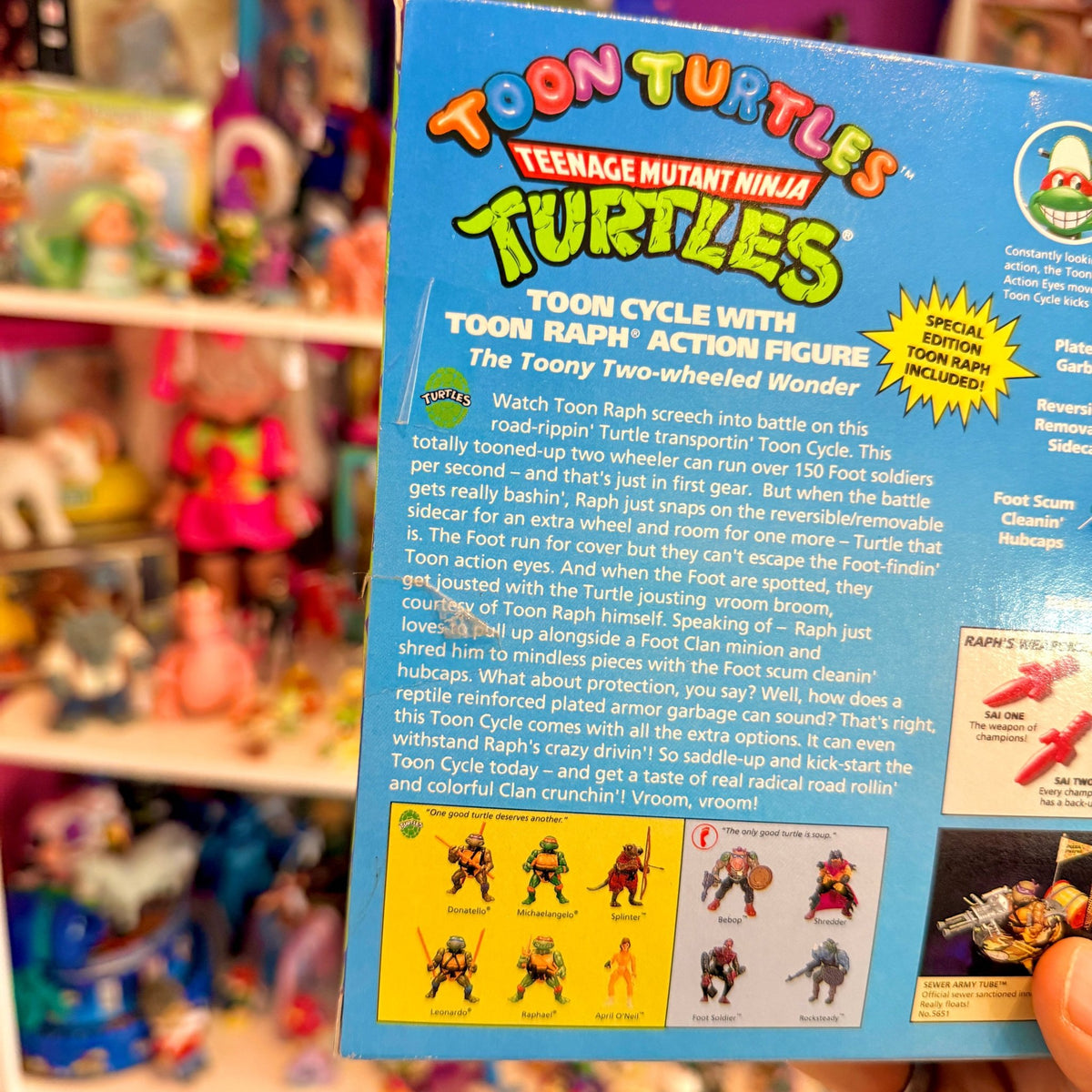 Teenage Mutant Ninja Turtles: Toon Cycle With Toon Ralph Action Figure (NIB, Playmates, 1992) - PopCultGang