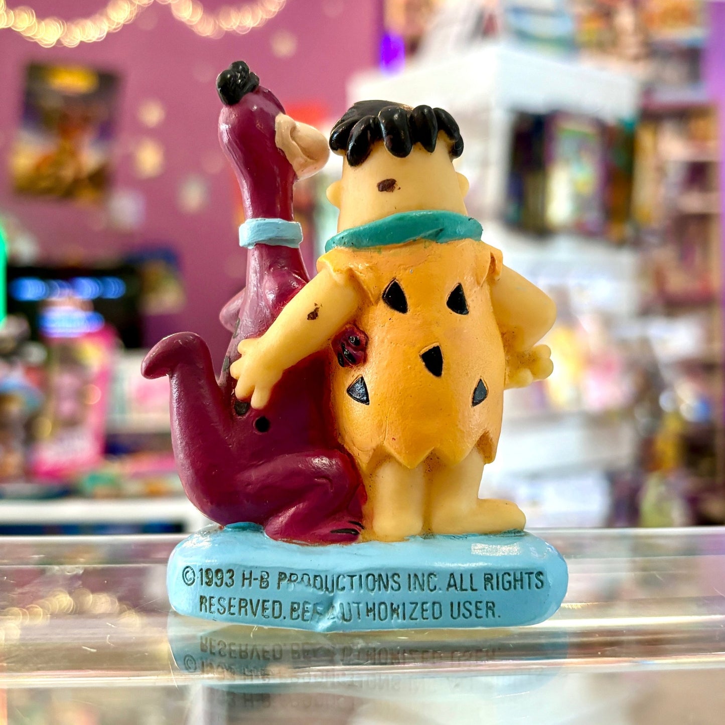 The Flintstones: Fred & Dino Rubber Figure (1993) - PopCultGang