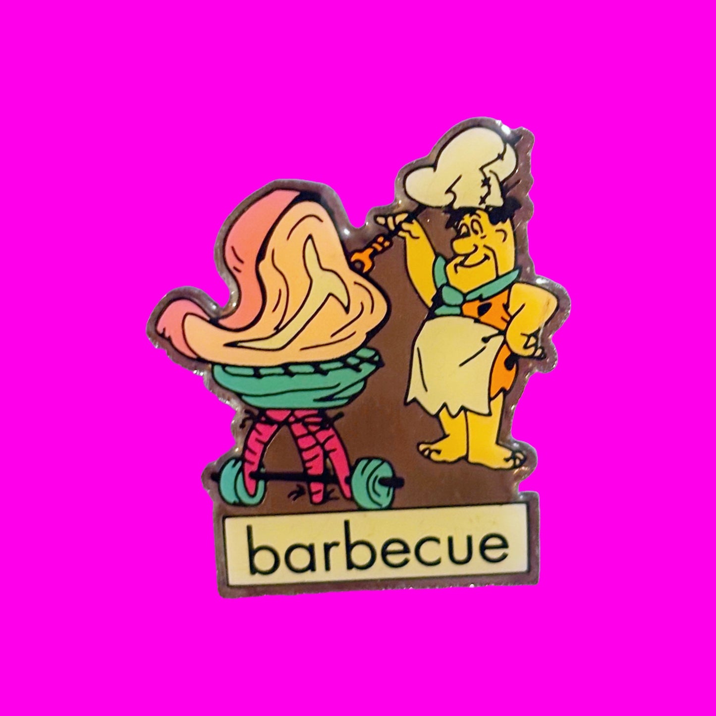 The Flintstones: Fred Flintstone "Barbecue" Enamel Pin (90s) - PopCultGang