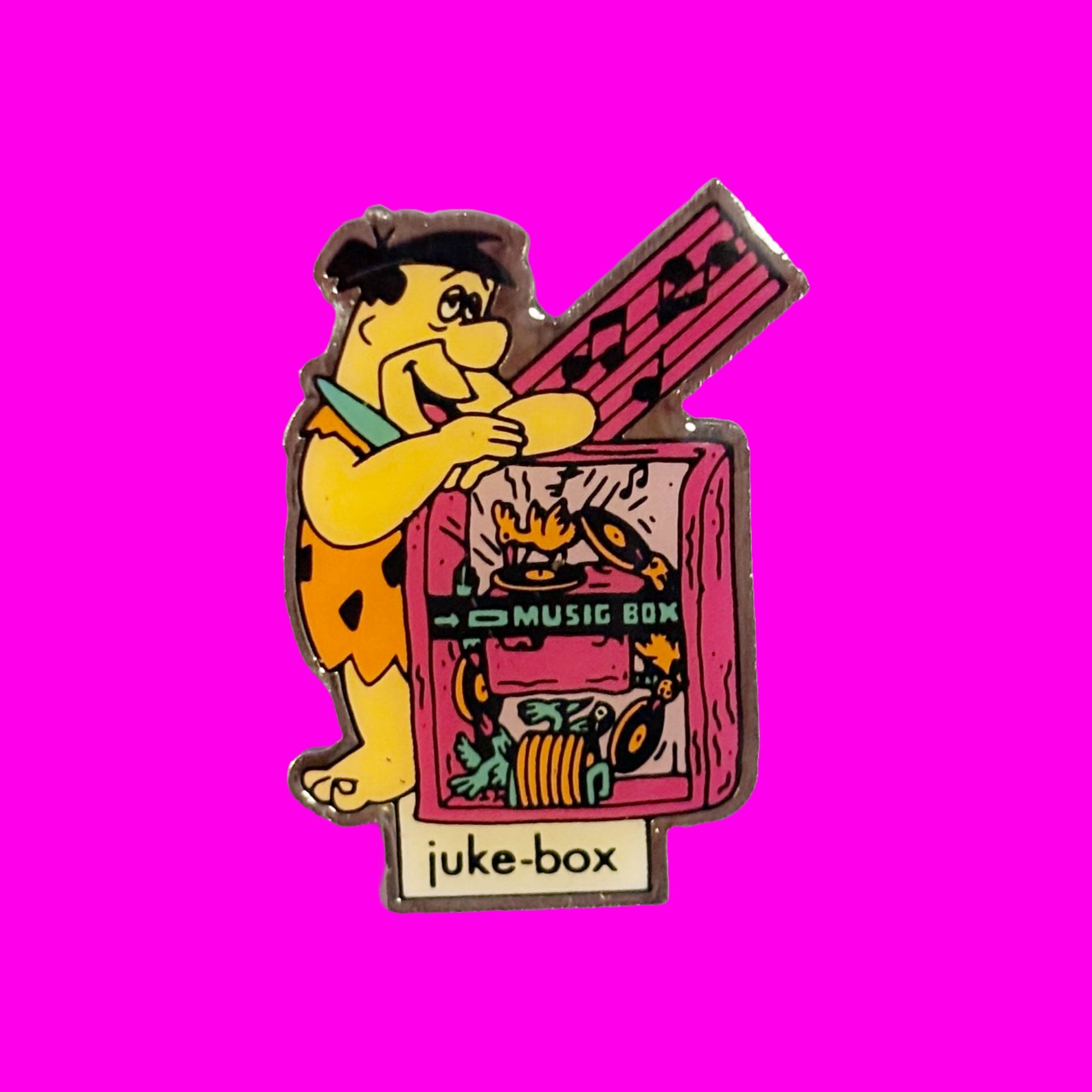 The Flintstones: Fred Flintstone "Jukebox" Enamel Pin (90s) - PopCultGang