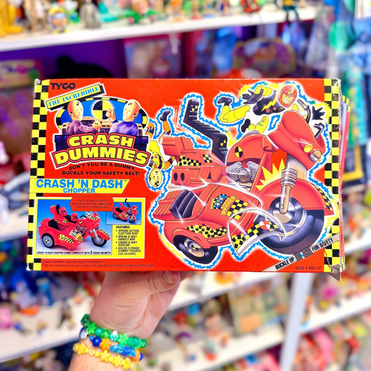 The Incredible Crash Test Dummies: Crash 'N Dash Chopper Motorcycle (boxed, Tyco, 90s) - PopCultGang