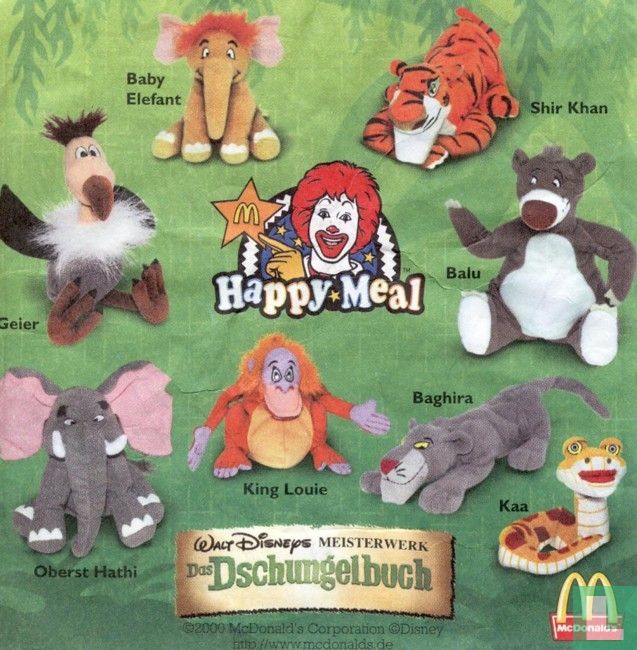 The Jungle Book - Oberst Hathi Plush (unopened, McDonalds, 2000) - PopCultGang