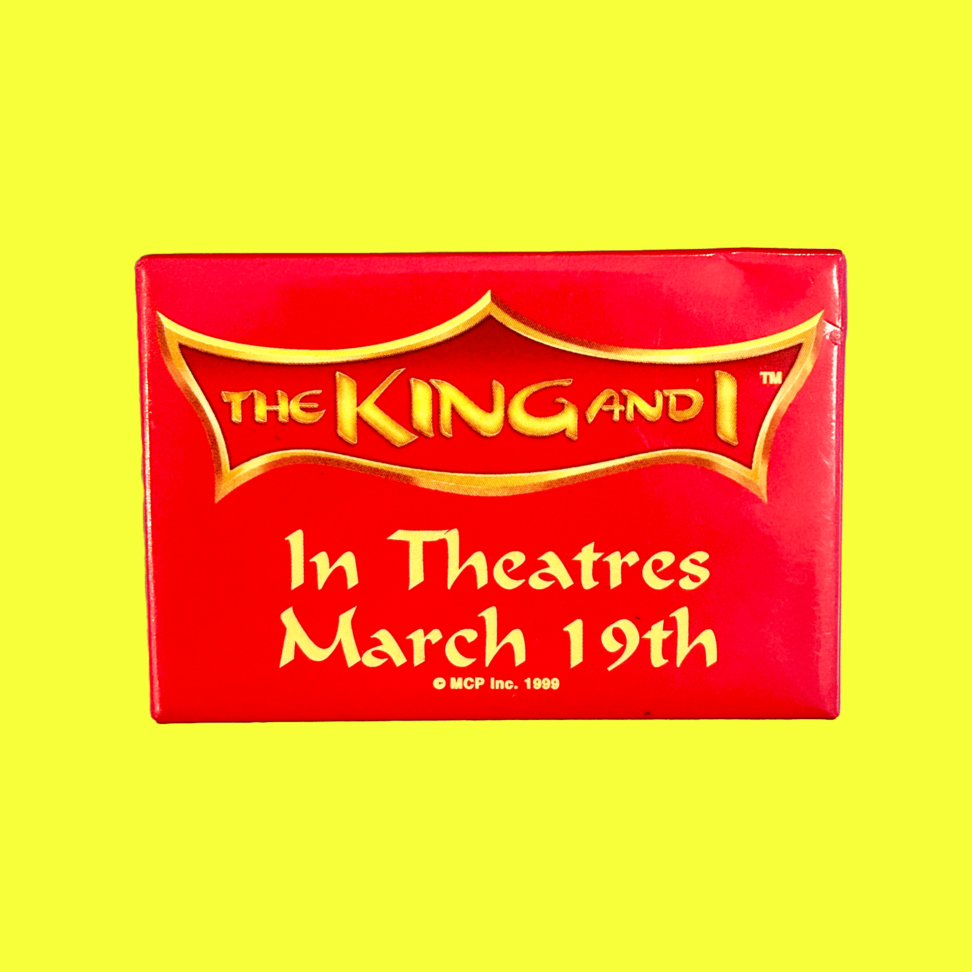 The King and I Promotional Button Pin Badge (90s) - PopCultGang