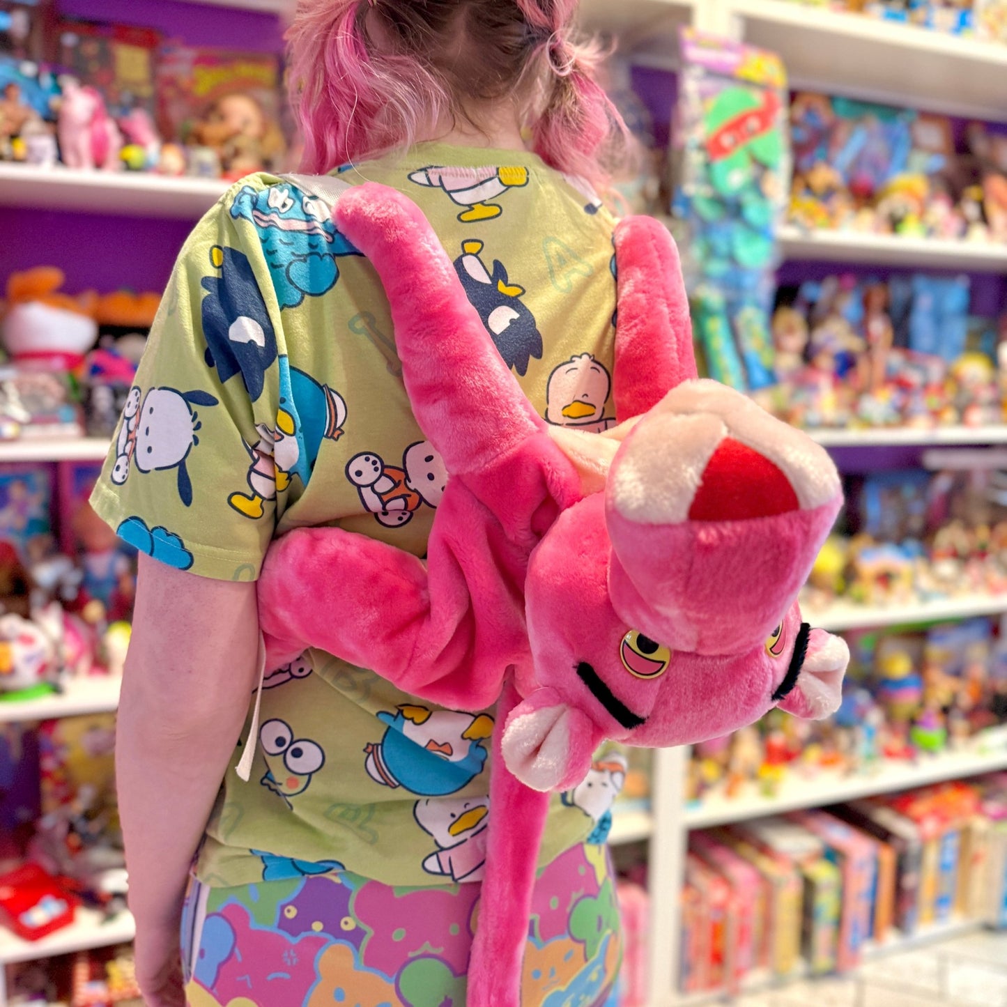 The Pink Panther: Full Body Plush Backpack (80s) - PopCultGang
