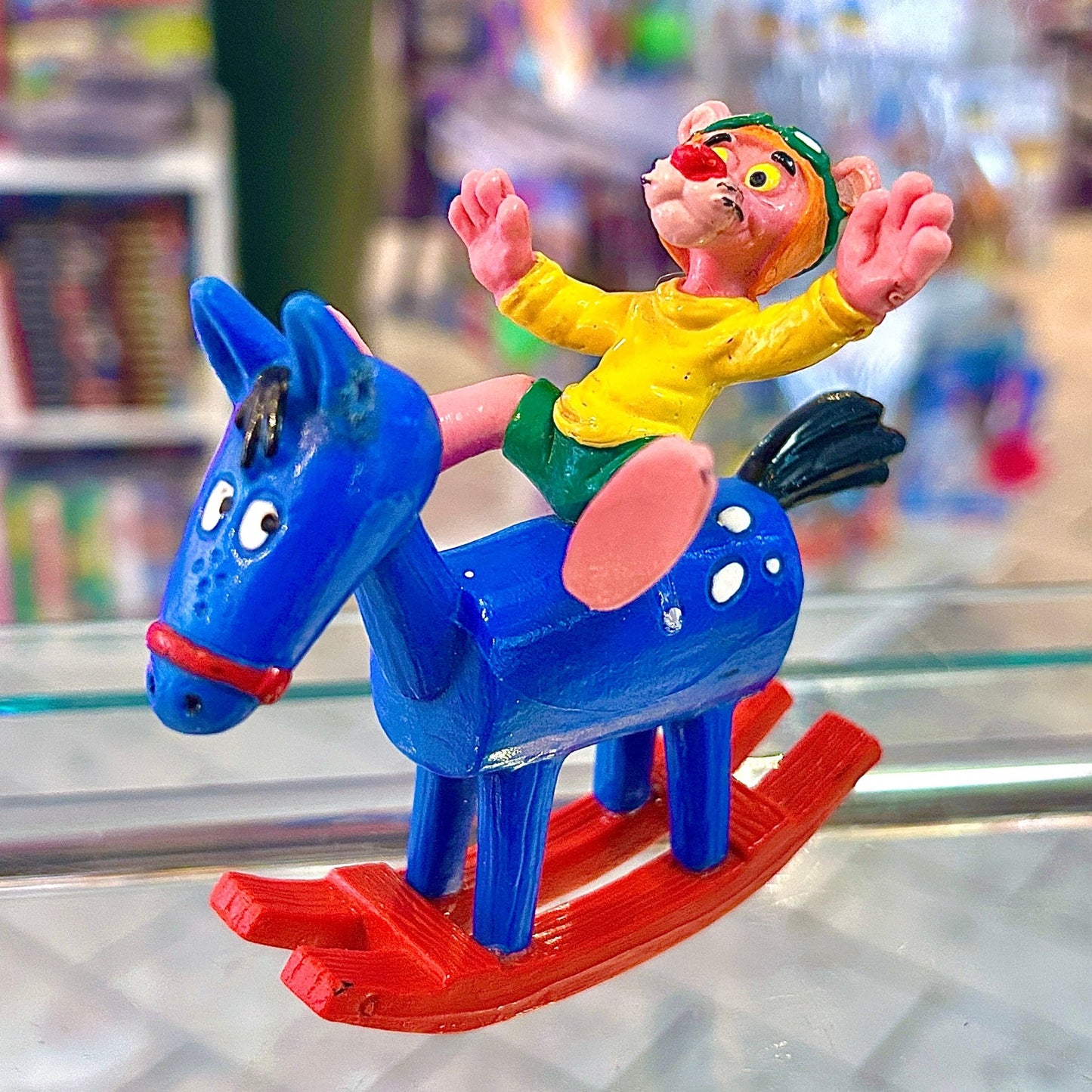 The Pink Panther On Rocking Horse PVC Figure (Bully, 1983) - PopCultGang