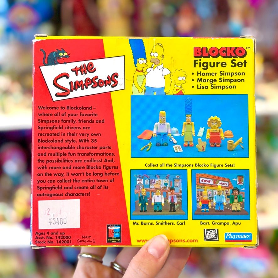 The Simpsons: Blocko Figure Set - Homer, Marge, Lisa, Bart (Playmates, 2002) - PopCultGang