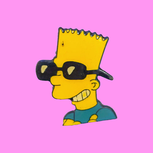 The Simpsons: Cool Bart w. Sunglasses Enamel Pin (90s) - PopCultGang