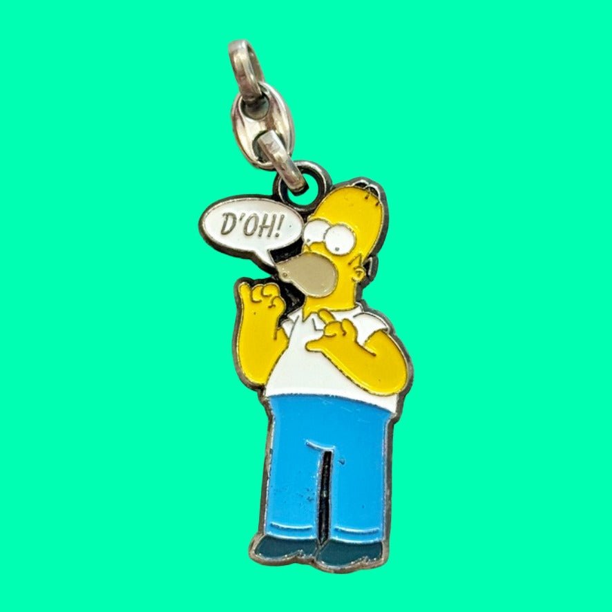 The Simpsons: Homer Simpson Saying "D'oh" - Metal Keychain (90s) - PopCultGang