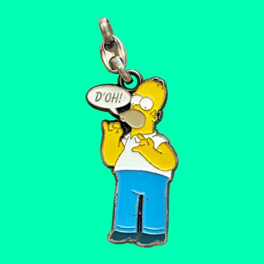 The Simpsons: Homer Simpson Saying "D'oh" - Metal Keychain (90s) - PopCultGang