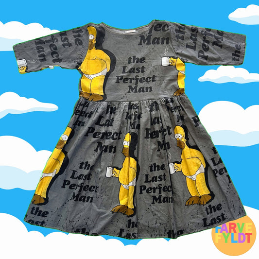 The Simpsons: Homer Simpson "The Last Perfect Man" - Upcycled Grey Dress (FARVEFYLDT x POPCULTGANG) - PopCultGang