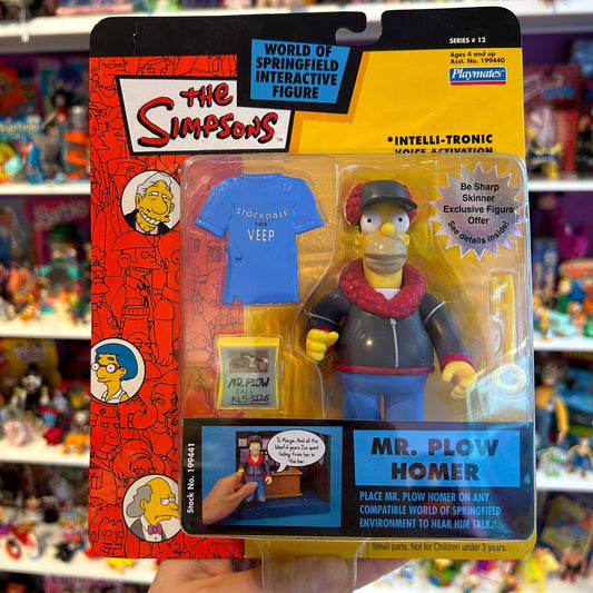 The Simpsons: Mr. Plow Homer Figure (World of Springfield, 2000s, Playmates) - PopCultGang