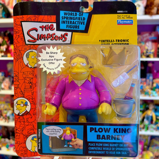 The Simpsons: Plow King Barney Figure (World of Springfield, 2000s, Playmates) - PopCultGang