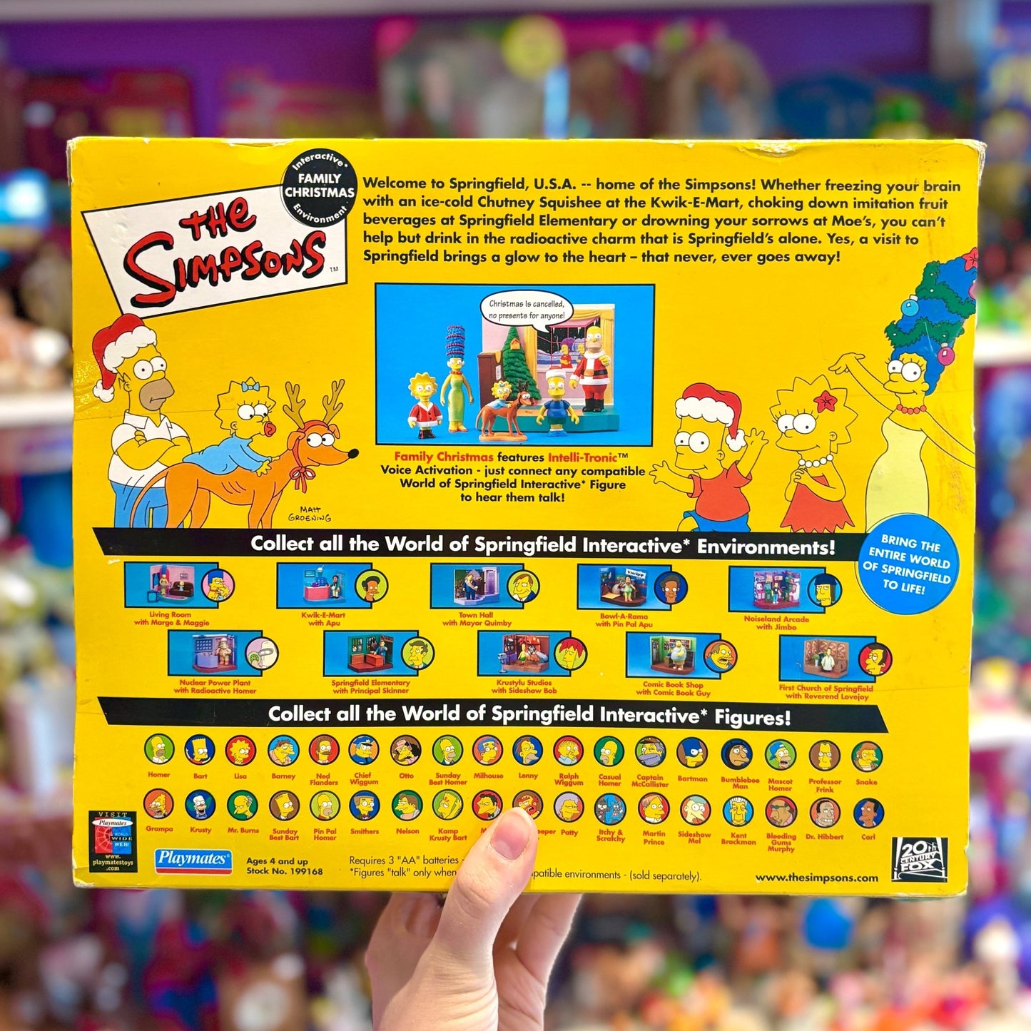 The Simpsons: World of Springfield - Family Christmas Diorama (MOC, Playmates, 2000s) - PopCultGang