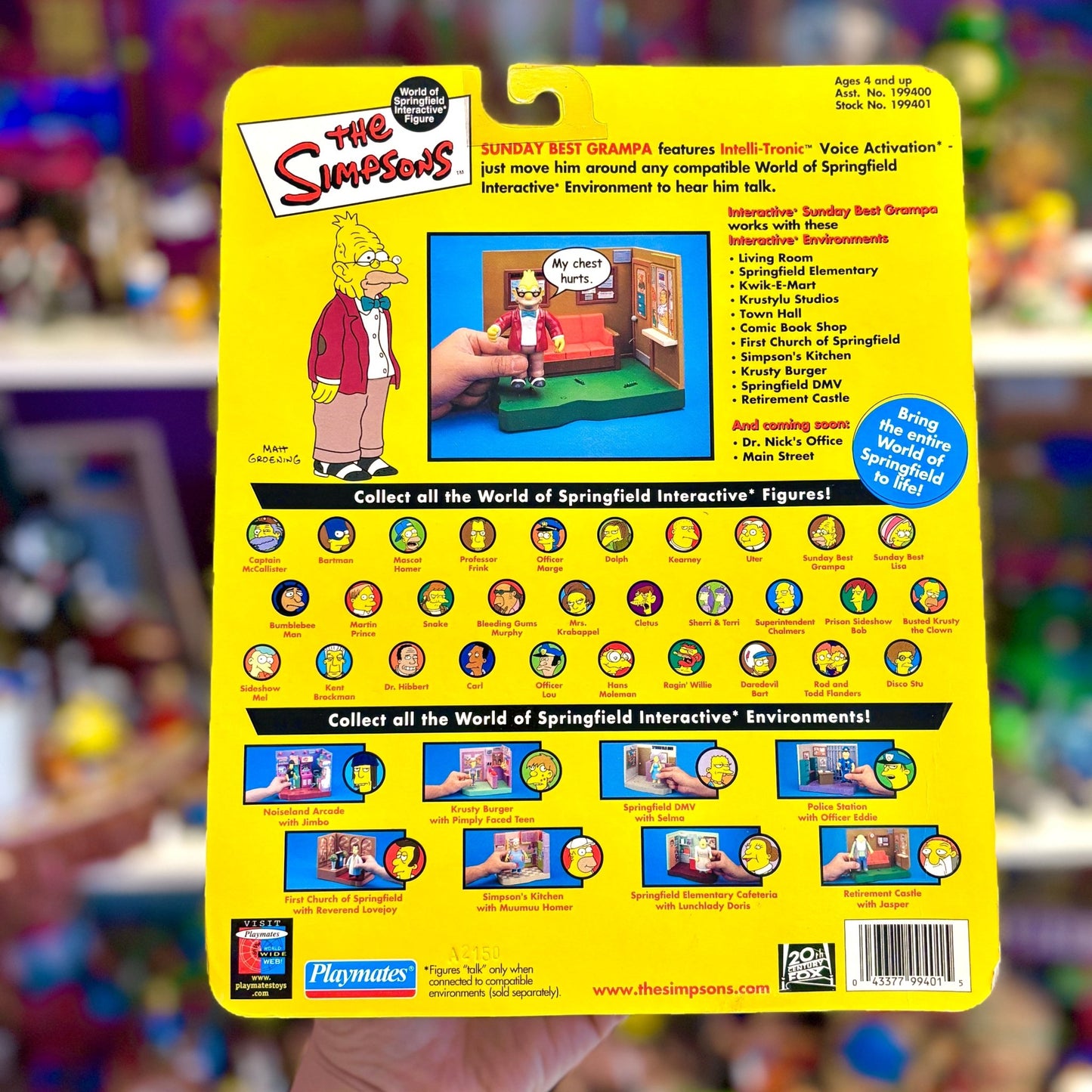The Simpsons: World of Springfield - Sunday Best Grampa Action Figure (2000s) - PopCultGang