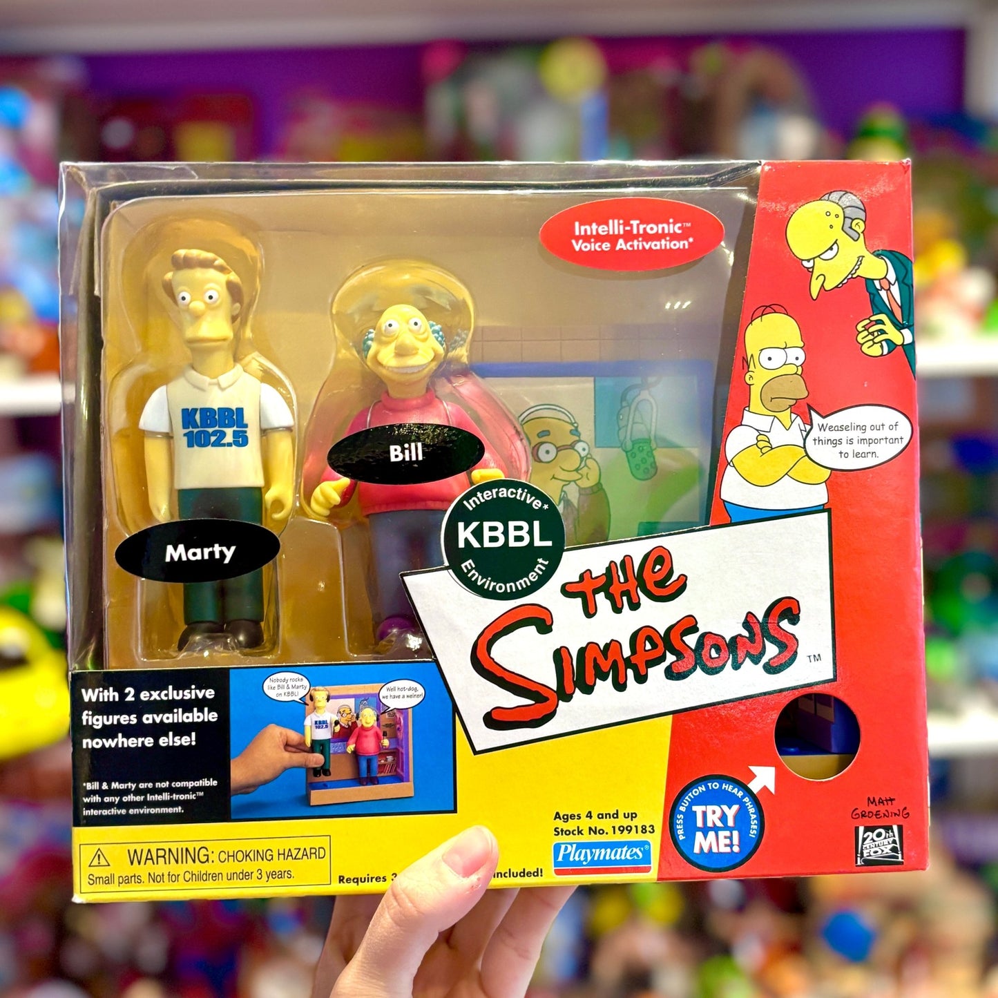 The Simpsons: World of Springfield - The Simpsons World Of Springfield KBBL Marty and Bill Diorama (MOC, Playmates, 2000s) - PopCultGang