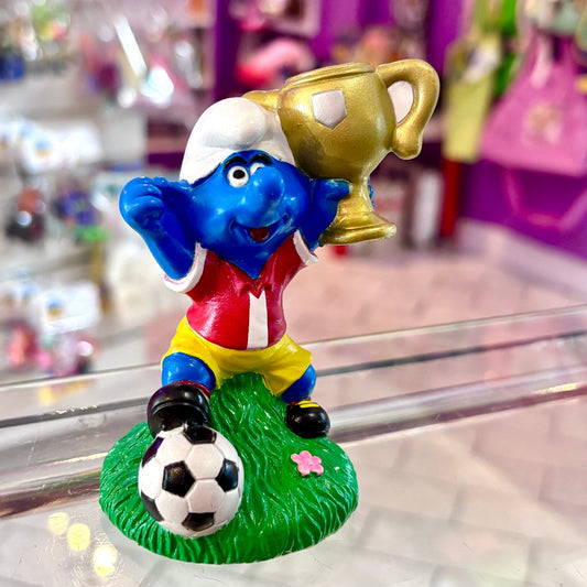 The Smurfs: Smurf Football Match Trophy PVC Figure (90s) - PopCultGang
