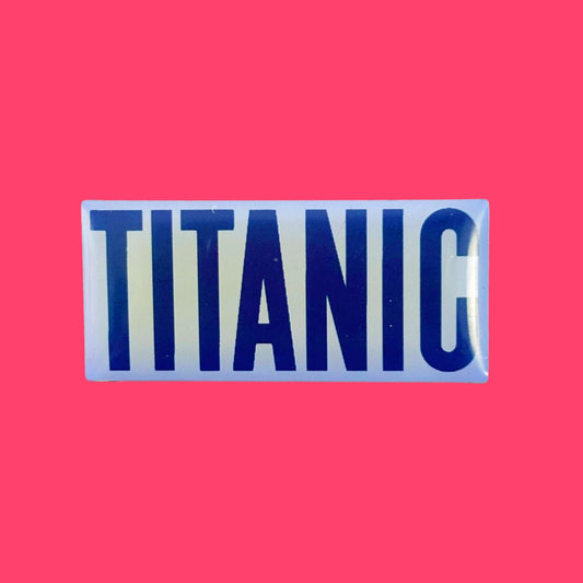 Titanic Movie White Logo Promotional Enamel Pin (1997) - PopCultGang
