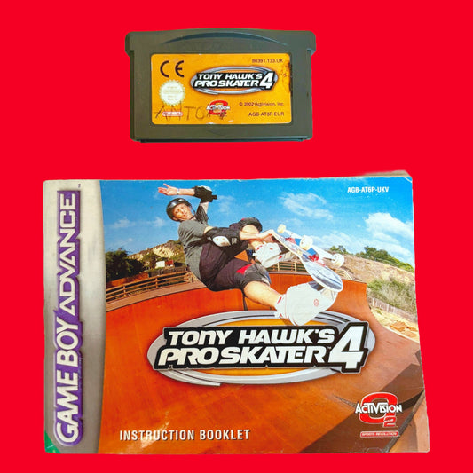 Tony Hawk's Pro Skater 4 + manual (Gameboy Advance) - PopCultGang