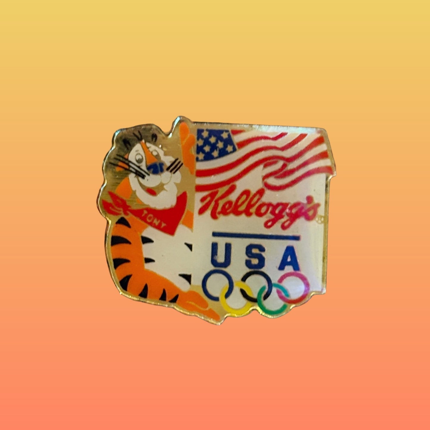 Tony The Tiger Olympics Enamel Pin (Kelloggs, 90s) - PopCultGang