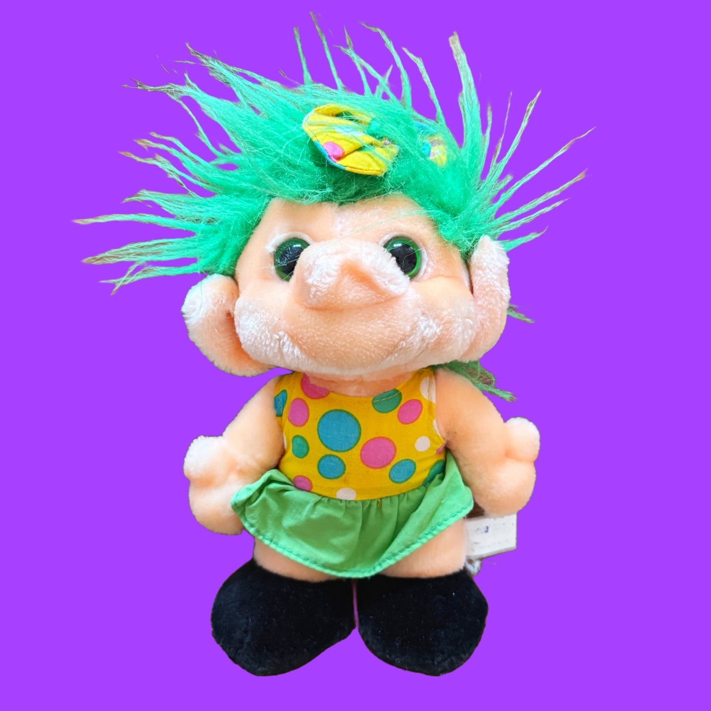 Trolio Trolls: Green Hair Plush (1992) - PopCultGang