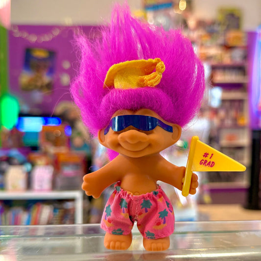 Trolls: Graduation Pink Hair & Sunglasses Figures (Russ, 90s) - PopCultGang