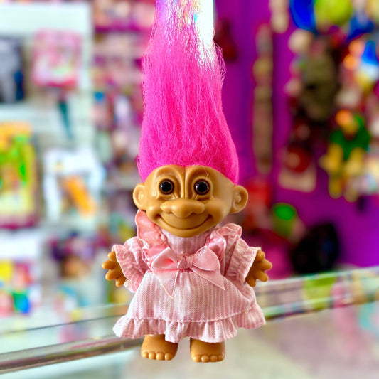 Trolls: Pink Dress Troll Pink Hair (Russ, 90s) - PopCultGang