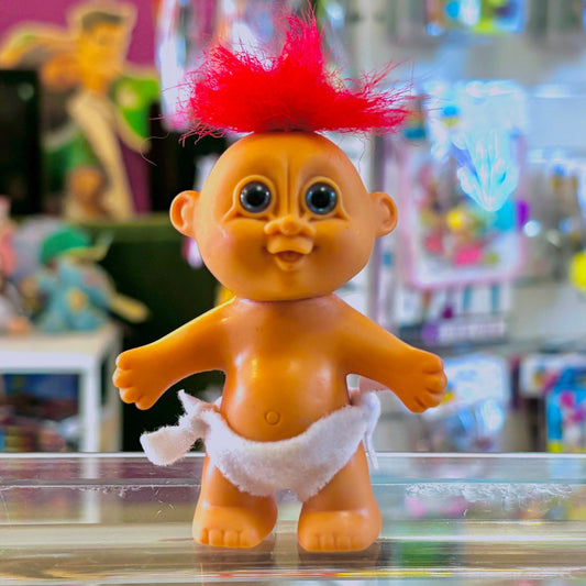 Trolls: Red Hair Baby Troll w. Heart Diaper (Russ, 90s) - PopCultGang